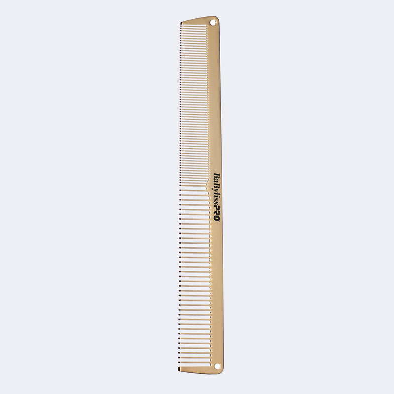 BaBylissPRO GoldFX Metal Barber Comb 2 piece Set