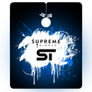 Supreme Trimmer Premium Hair Cutting Barber Cape w/ Hook Clip - Blue Neon