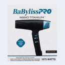 BaBylissPRO Limited Edition Black & Blue Nano Titanium High-Speed Dual Ionic Hair Dryer (BNTMB9100)