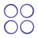 Braids & Freckles 4pc Silicone Ring Set