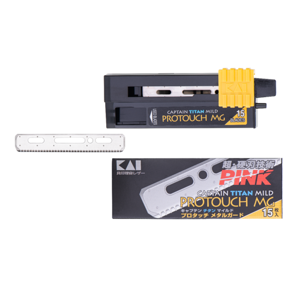 Kasho Captain Titan Pro-Touch Razor Blades w/ Guard - 15ct