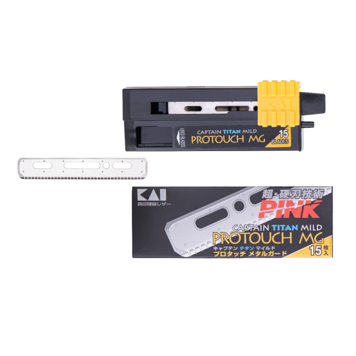 Kasho Captain Titan Pro-Touch Razor Blades w/ Guard - 15ct