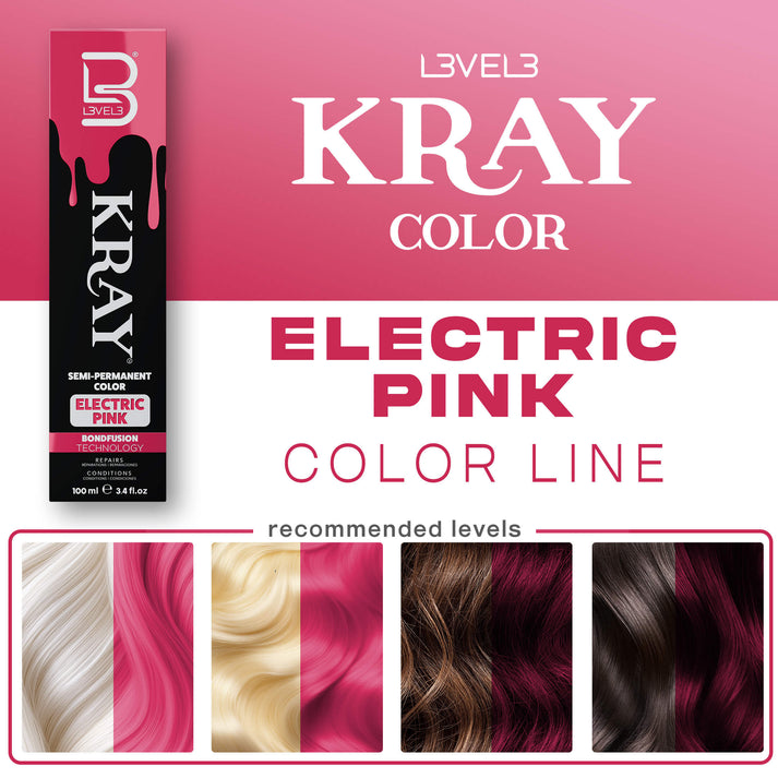 L3VEL3 Kray Semi-Permanent Hair Color (100ml/3.4oz) [Choose Color]