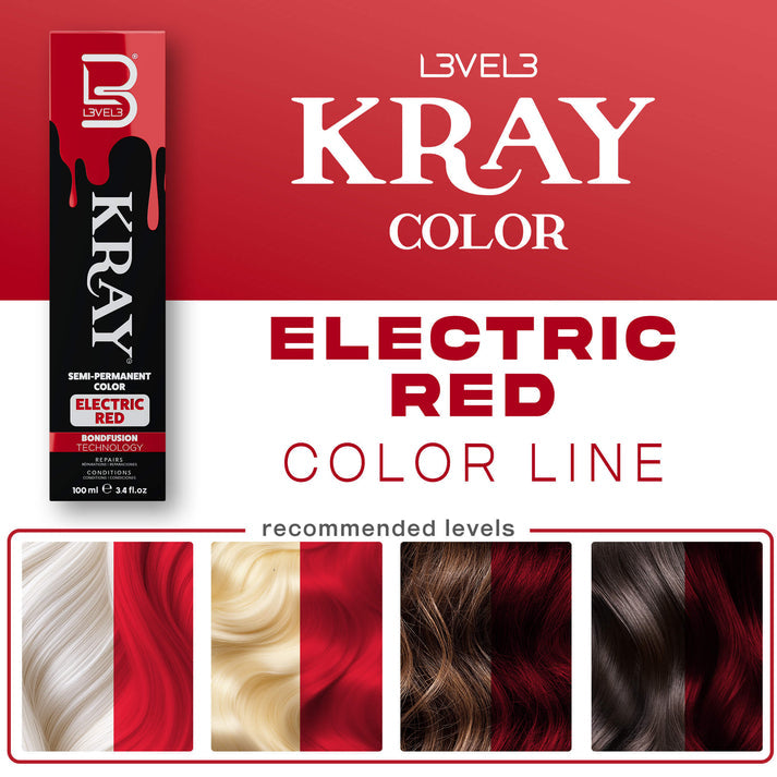 L3VEL3 Kray Semi-Permanent Hair Color (100ml/3.4oz) [Choose Color]