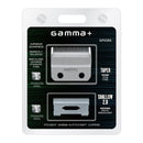 Gamma+ Fixed Stainless Steel Taper Blade w/ Shallow 2.0 Cutter Clipper Blade Set (GP539S)