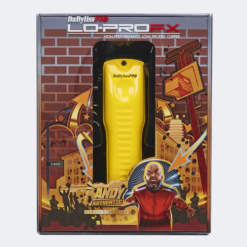 BaBylissPRO Limited Edition Influencer Yellow Lo-Pro FX Clipper & Trimmer Value Set - Andy Authentic