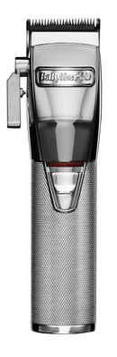 Cordless hair clipper with metal blade guard and textured grip
