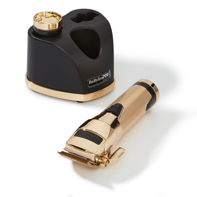 BaBylissPRO SnapFX Cordless Clipper w/ Snap In/Out Dual Lithium Battery + Base - Limited Edition Gold (FX890GI)