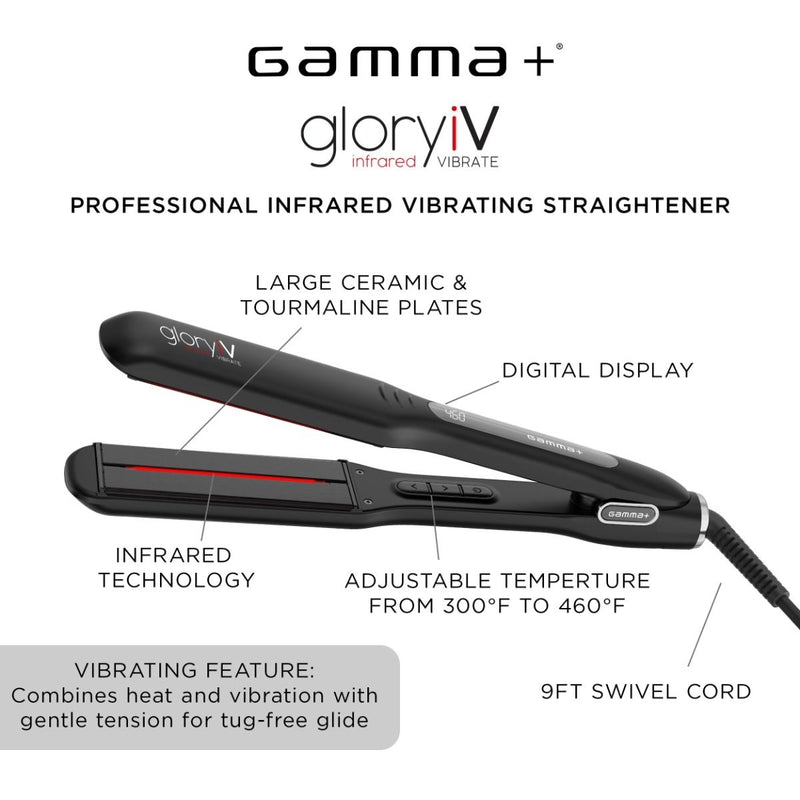 Gamma+ Glory IV Professional Flat Iron w/ Infrared Technology - 1.5"