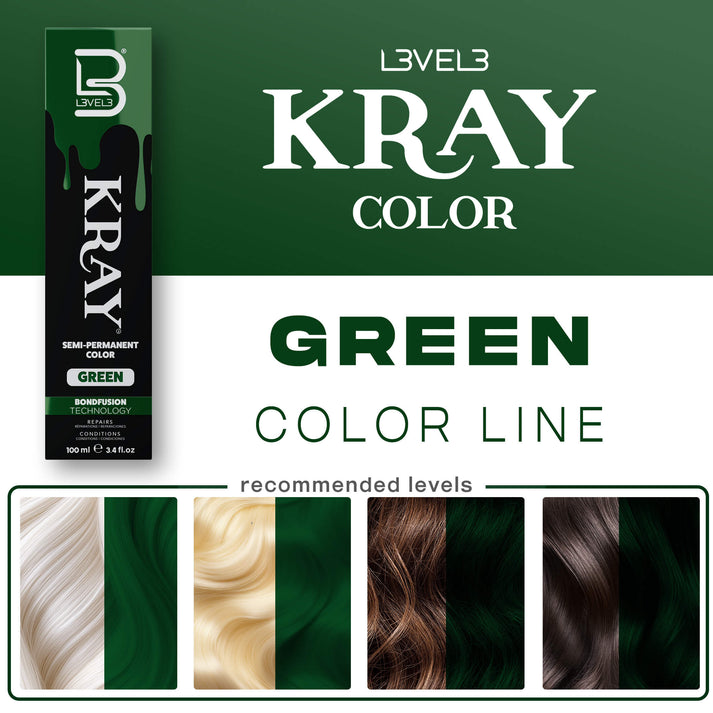 L3VEL3 Kray Semi-Permanent Hair Color (100ml/3.4oz) [Choose Color]