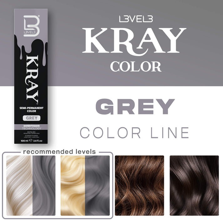 L3VEL3 Kray Semi-Permanent Hair Color (100ml/3.4oz) [Choose Color]