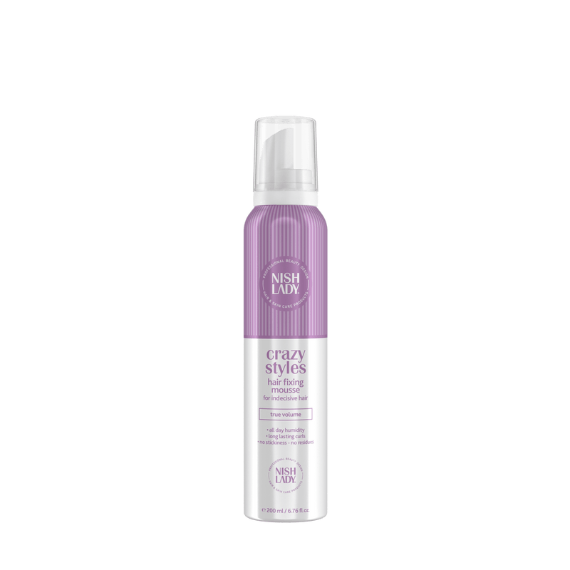 NishLady Crazy Styles True Volume Hair Fixing Mousse (200ml/6.76oz)