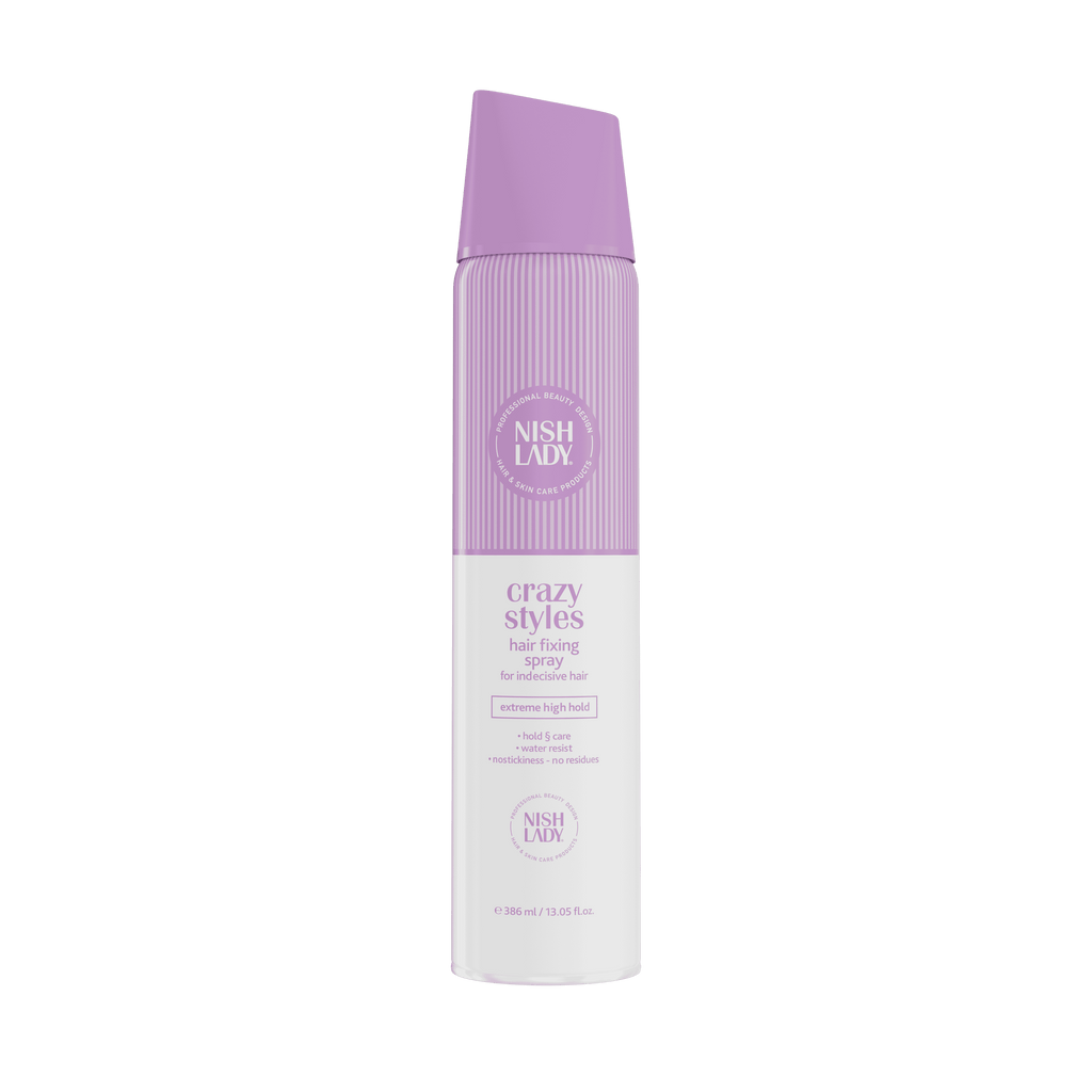 NishLady Crazy Styles Extreme High Hold Hair Fixing Spray (386ml/13.05