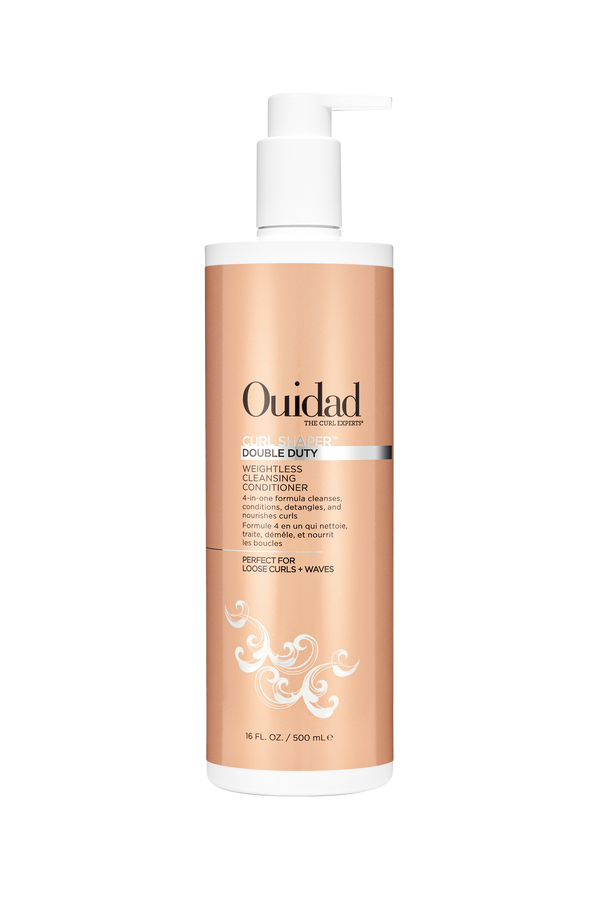 Ouidad Curl Shaper Double Duty Weightless Cleansing Conditioner for Loose Curls + Waves (500ml/16oz)