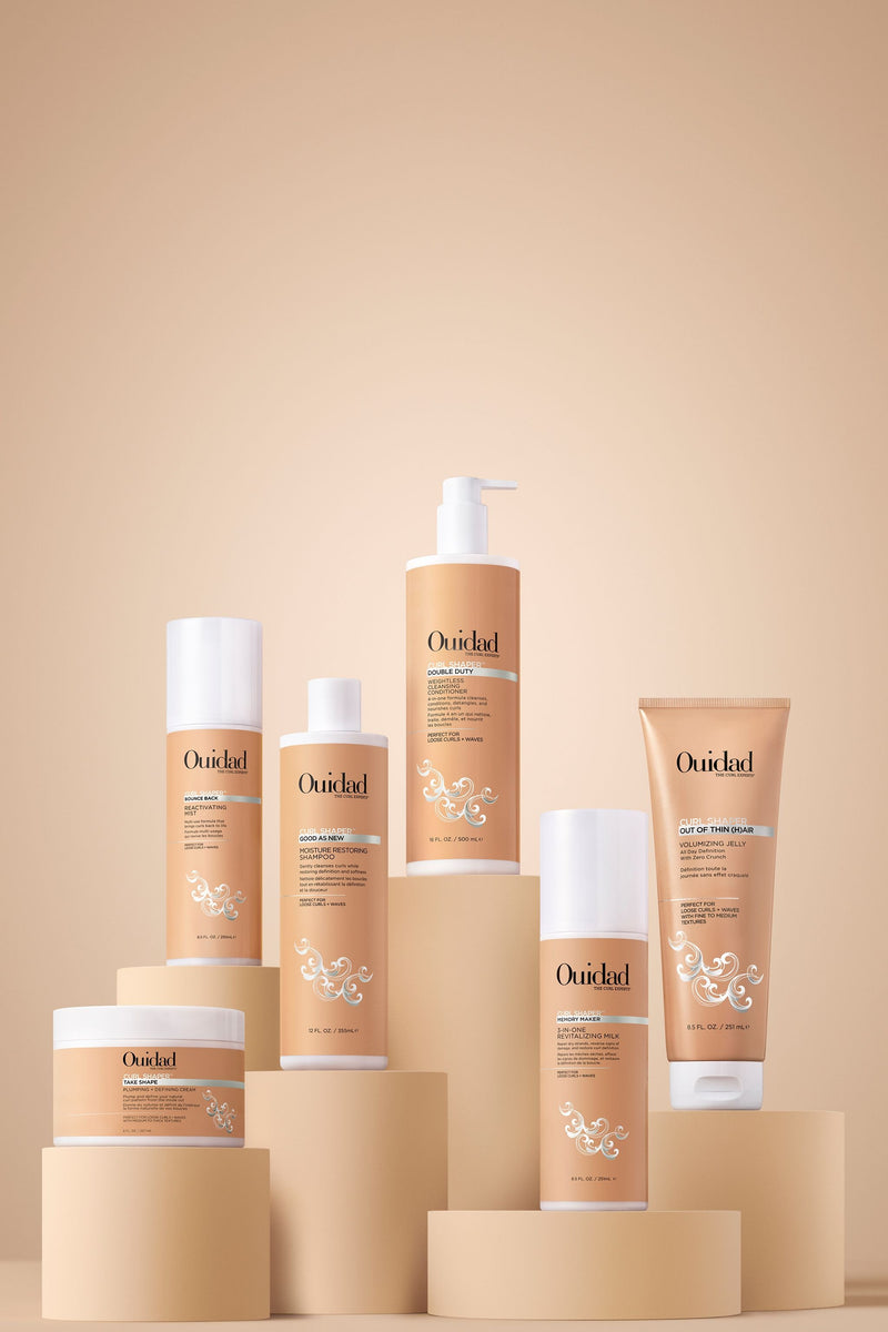 Ouidad Curl Shaper Take Shape Plumping & Defining Curl Cream for Loose Curls + Waves w/ Med - Thick Textures (227ml/8oz)