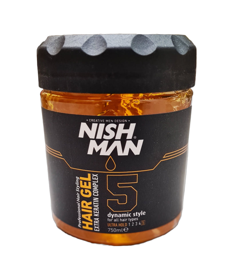 Nishman 5 Ultra Strong Extra Keratin Complex Hair Gel (750ml/25.36oz)