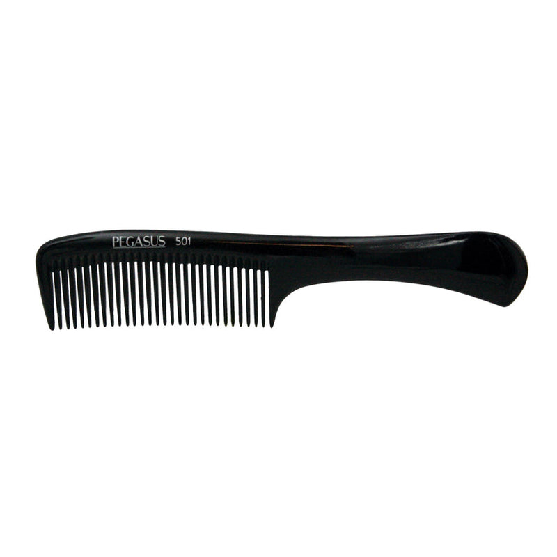 Pegasus Hard Rubber Comb (501) 9" Coarse Teeth Shampoo/Color Rake Handle Comb