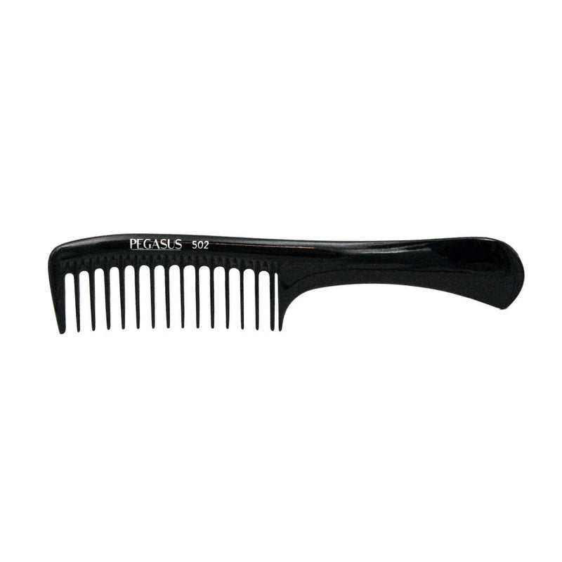 Pegasus Hard Rubber Comb (502) 9" Space Teeth Shampoo/Color Rake Handle Comb