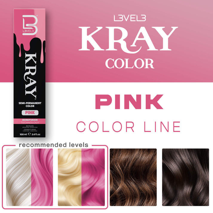 L3VEL3 Kray Semi-Permanent Hair Color (100ml/3.4oz) [Choose Color]