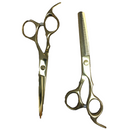 Rolda 6" Right Handed Cutting Scissor & Thinning Shears Set - Gold