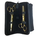 Rolda 6" Right Handed Cutting Scissor & Thinning Shears Set - Gold
