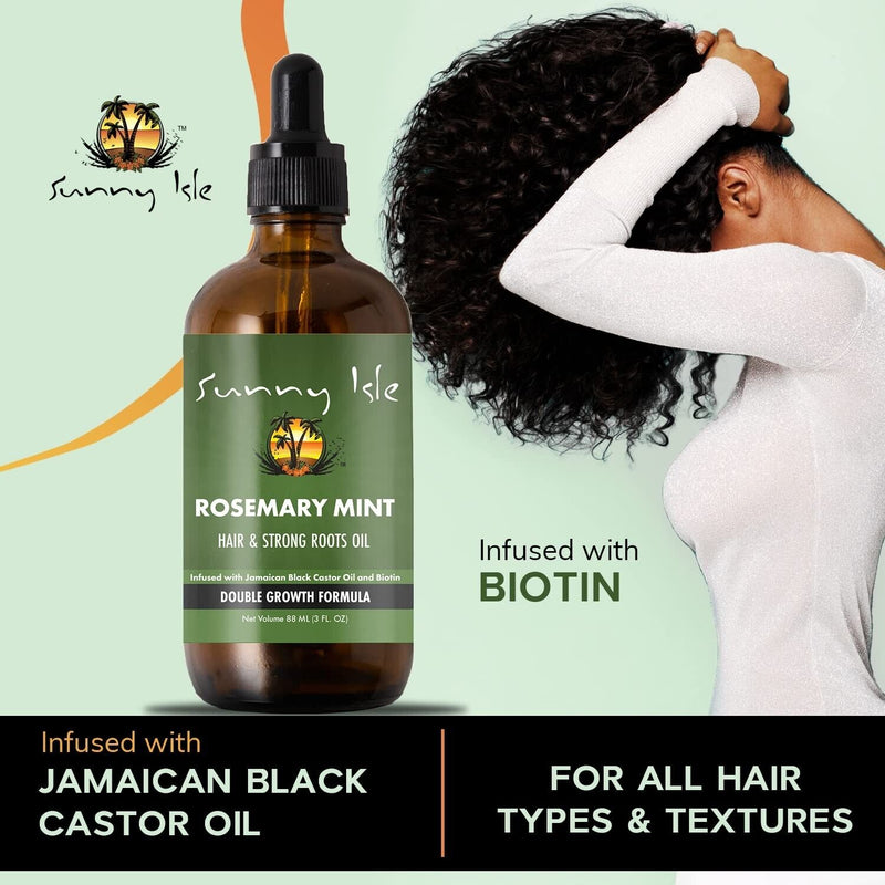 Sunny Isle Rosemary Mint Hair & Strong Roots Oil (88ml/3oz)