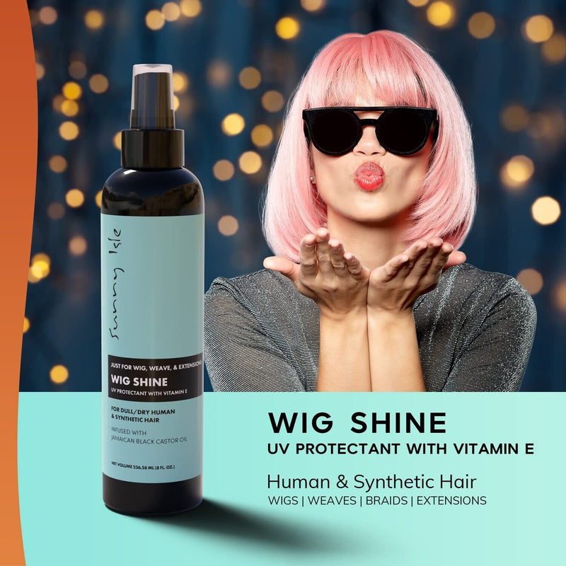 Sunny Isle Just for Wig, Weave, Braid & Extensions Wig Shine UV Protectant Spray (236.58/8oz)