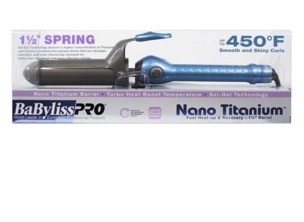 BaByliss PRO Nano Titanium Spring Curling Iron 1.5" (BABNT150SN) - Old Packaging