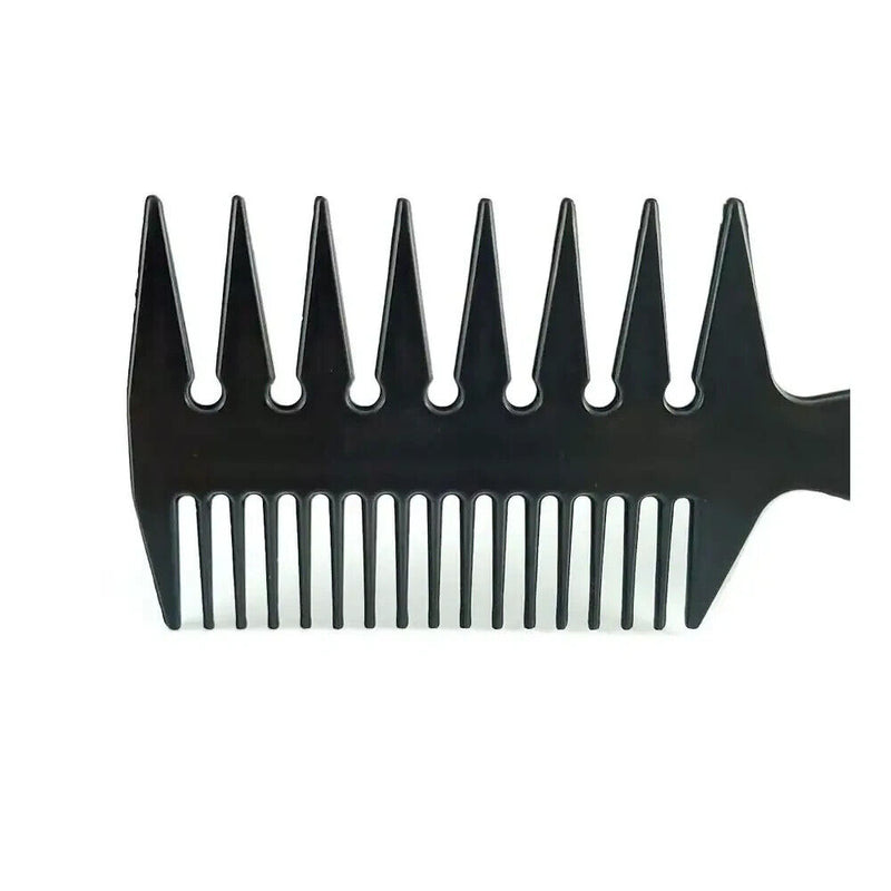 StyleCraft 3-in-1 Wide Tooth Texturizing Barber or Stylist Fish Hair Comb