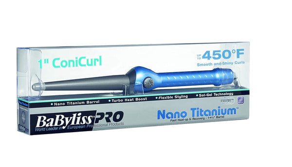 BaByliss PRO Nano Titanium Conicurl Iron 0.5" - 1" (BABNT100TBN) - Old Packaging