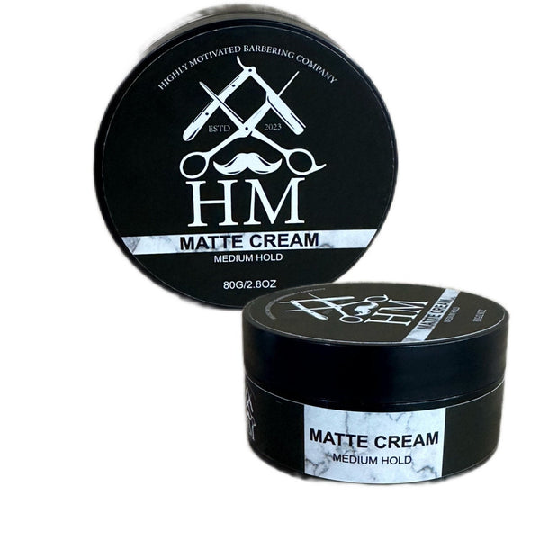 Highly Motivated Barbering Co. 100% Organic Medium Hold Matte Hair Cream (80g/2.8oz)