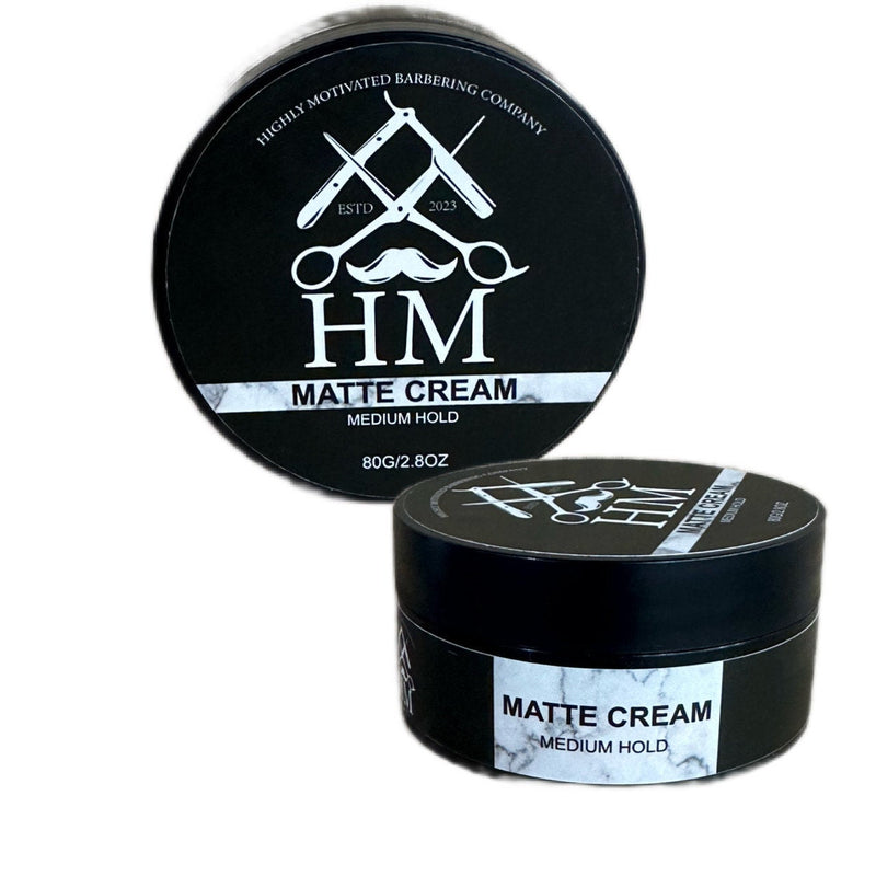 HM Barbering Co. 100% Organic Medium Hold Matte Hair Cream (80g/2.8oz)
