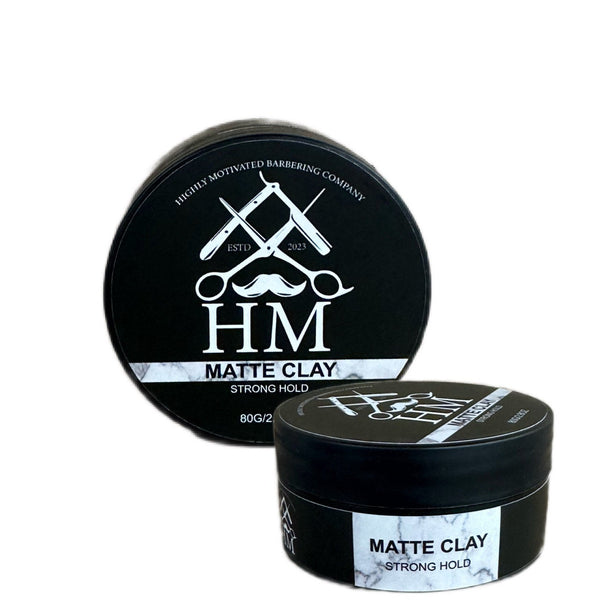 Highly Motivated Barbering Co. 100% Organic Strong Hold Matte Clay (80g)