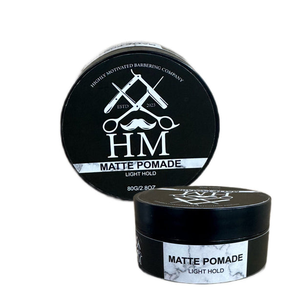HM Barbering Co. 100% Organic Light Hold Matte Pomade (80g/2.8oz)