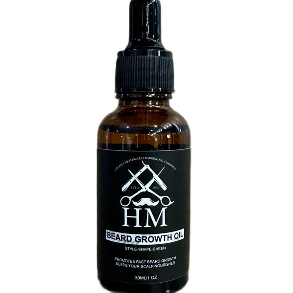 Highly Motivated Barbering Co. 100% Organic Beard Growth Oil (30ml/1oz)