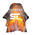 Supreme Trimmer Premium Hair Cutting Barber Cape w/ Hook Clip - Scarlet Ash