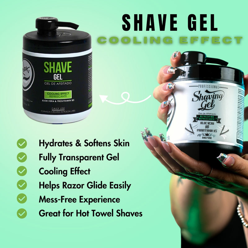 Rolda Shave Gel Cooling Effect w/ Aloe Vera & Provitamin B5 (17.63oz/500g)