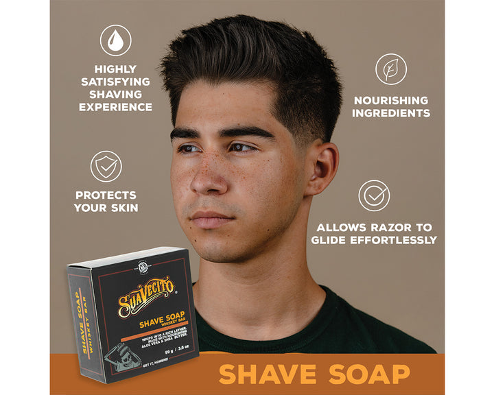 Suavecito Shave Soap - Whiskey Bar (99g/3.5oz)