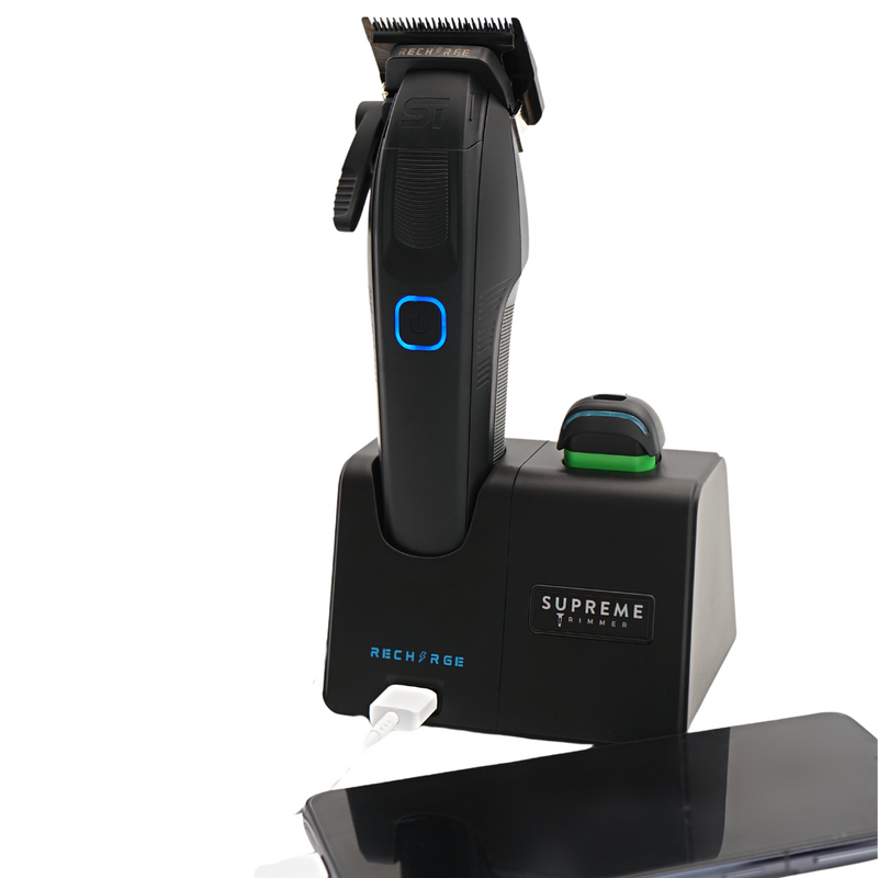 Supreme Trimmer Recharge Clipper with Removable Battery and Smart Charging Base (STC779)