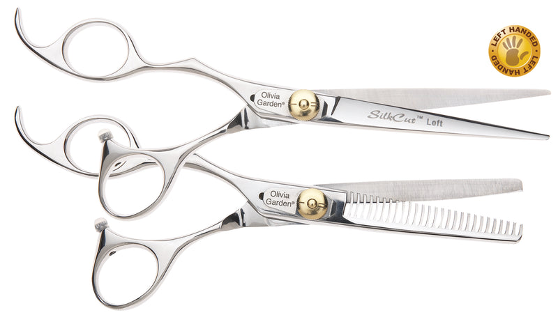 left handed garden scissors Olivia Garden SilkCut Shear & Thinner Set