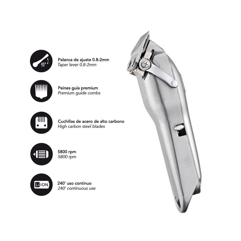 B-Way Professional Steel Clip Cord/Cordless Clipper (BW1STEEL)