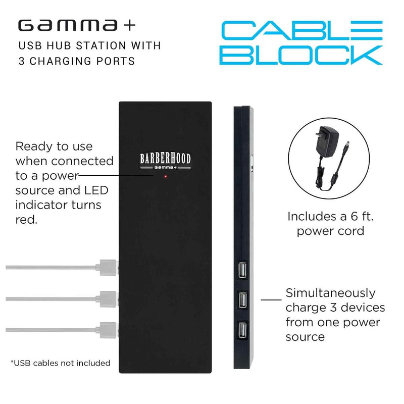 Gamma+ Charging Block w/ 3 USB Charging Ports