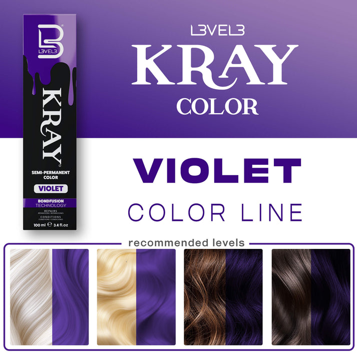 L3VEL3 Kray Semi-Permanent Hair Color (100ml/3.4oz) [Choose Color]