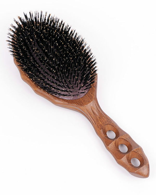 YS Park Tortoise Wood Air Vent Cushion Eco Styler Hair Brush (BR120CS1)