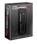 BaBylissPRO LO-PROFX low profile hair clipper box, front view with product window