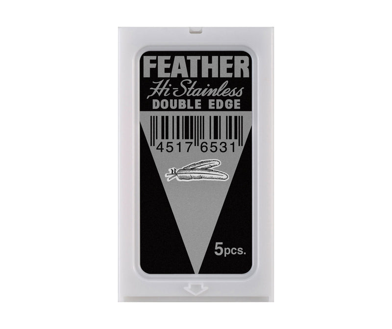 Feather Hi-Stainless Double Edge Razor Blades (5 pack)