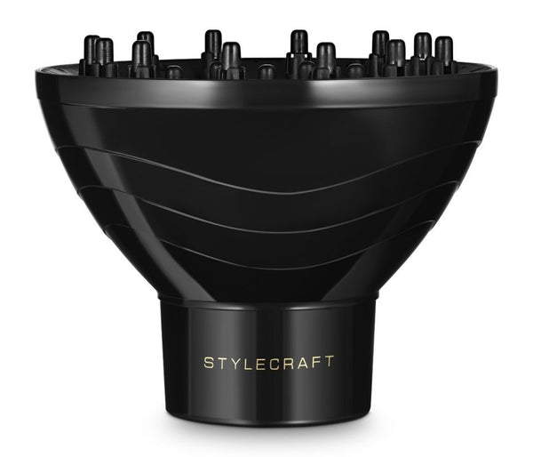 Stylecraft Universal Hair Dryer Diffuser Attachment for Curly/Wavy hair - Black