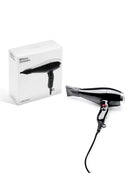 Black hair dryer with Milano Ceramic product box packaging