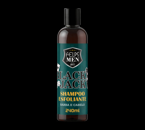 Felps Men Black Jack Beard & Hair Exfoliating Shampoo (240ml/8.4oz)