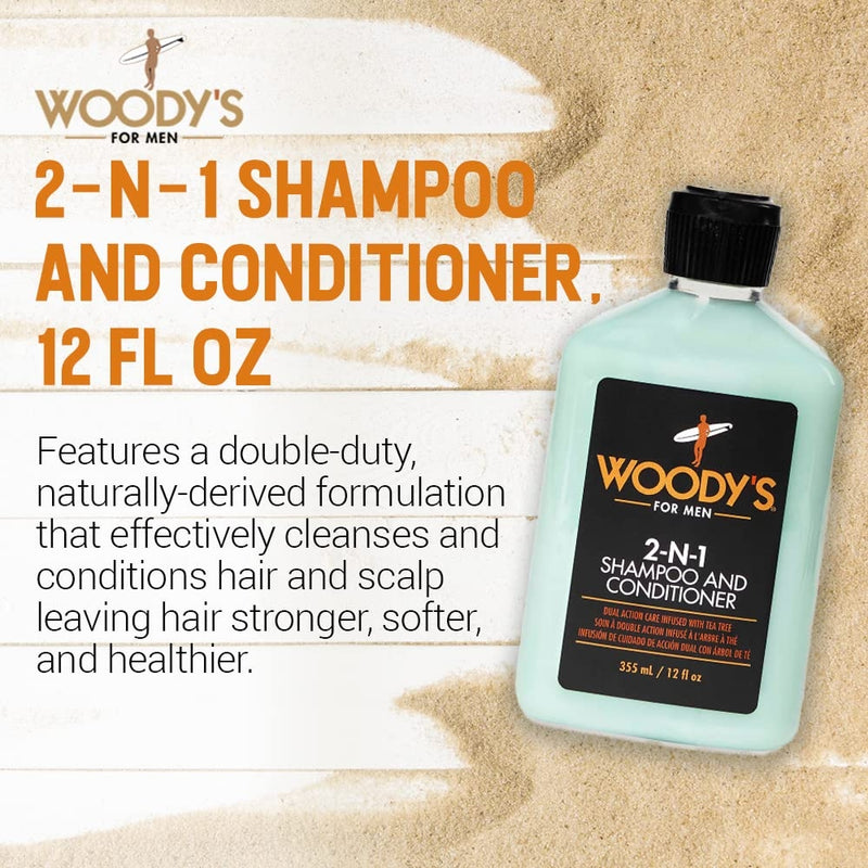 Woody's 2-N-1 Thickening Shampoo & Conditioner (355ml/12oz)